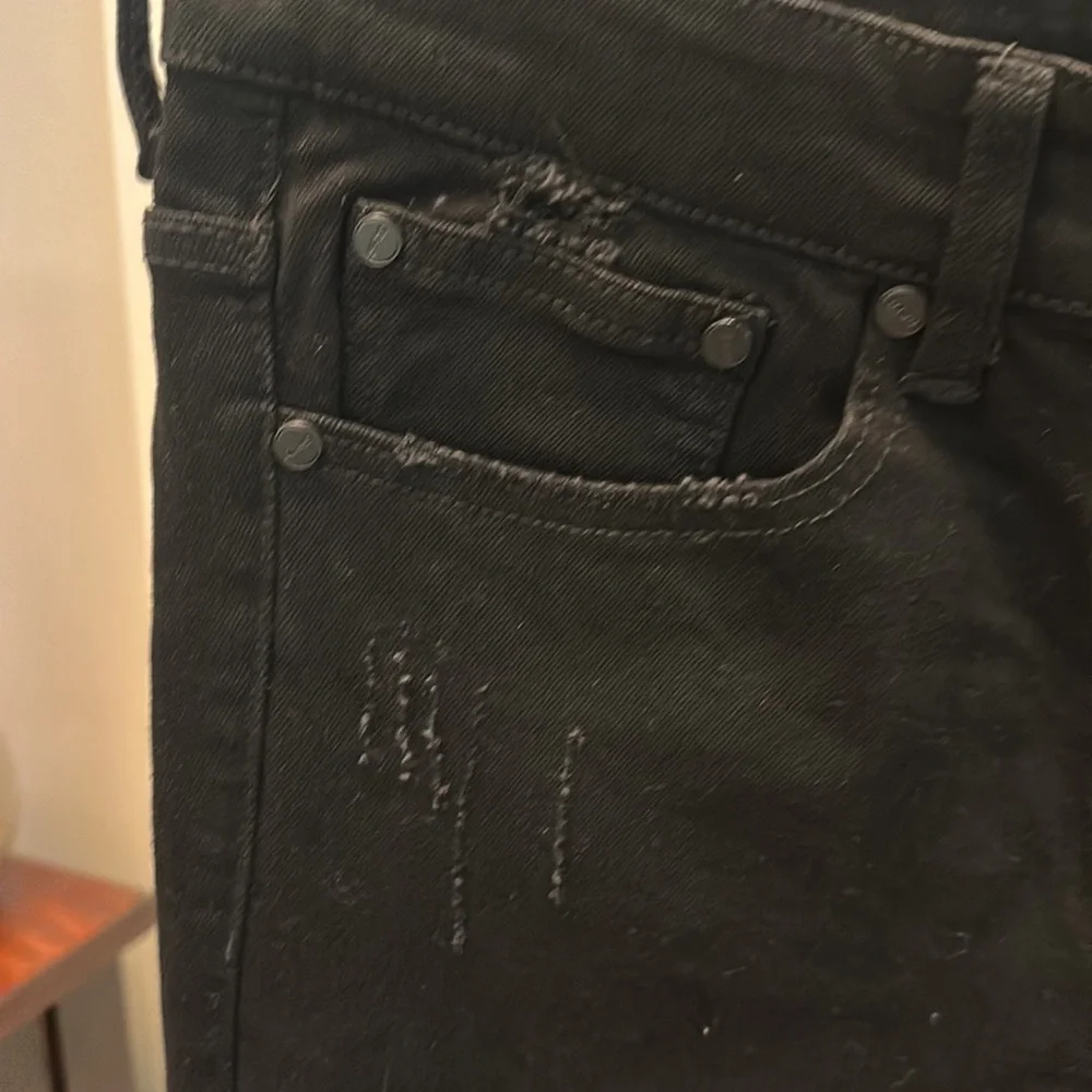 GFTO Los Angeles Elijah Black Denim Embellished / Rhinestone Graffiti Pants NEW